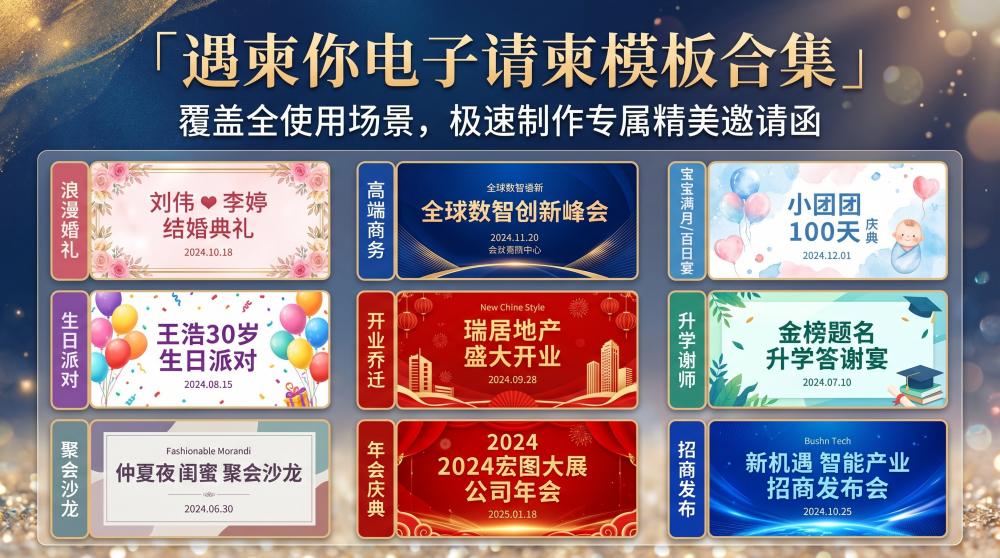 谁被生日请柬难住了？零基础也能3分钟搞定高级电子邀请函